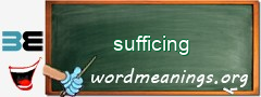 WordMeaning blackboard for sufficing